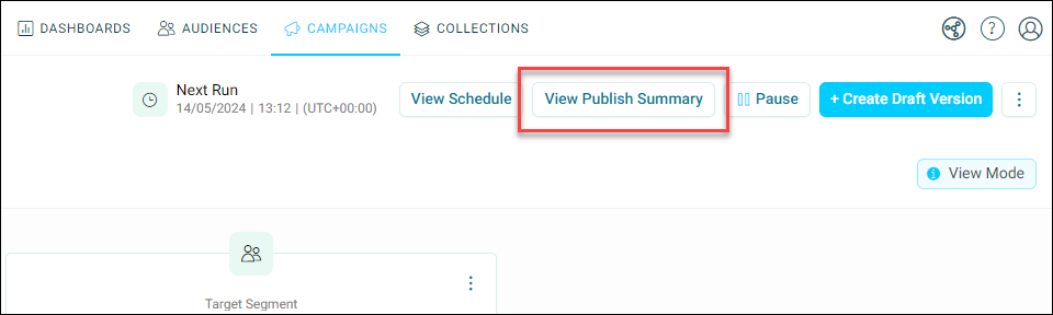 View publish summary